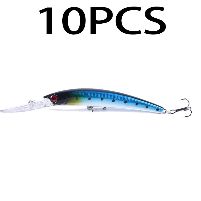 1pcs 15cm 15g  Deep Diving Jerkbait Artificial Hard Bait Fishing Wobblers Minnow Lure for Bass Pike Carp Fishing  Tackle