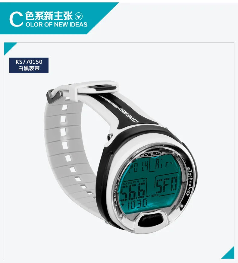 Italian CRESSI Lionel Deep Waterproof Professional Diving Computer Smart Watch
