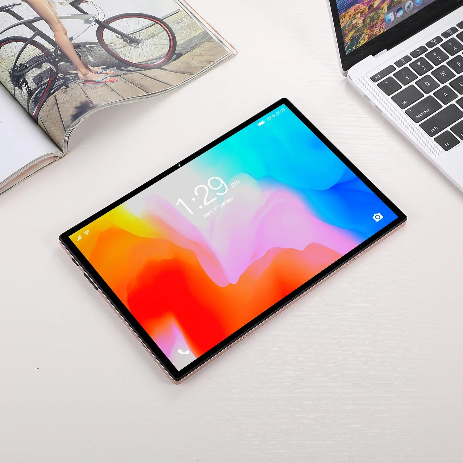Stay connected and productive with this Android 13 tablet PC—featuring Wi-Fi, Bluetooth, 4GB RAM, 64GB storage, and dual SIM support for versatile use!