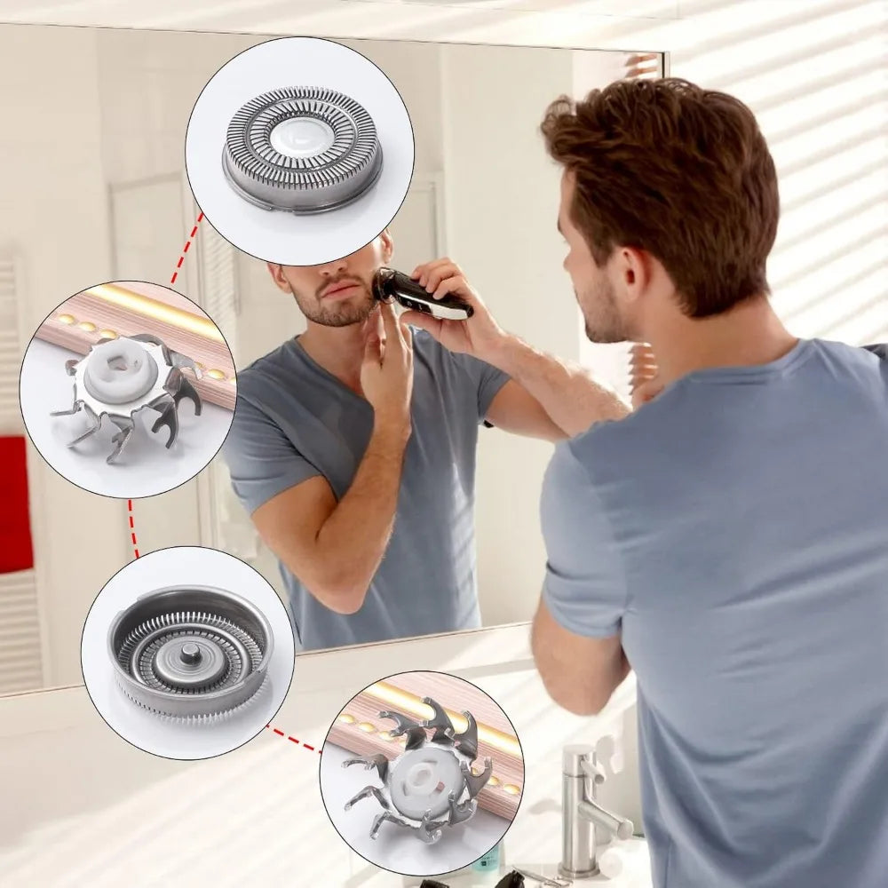 Aquatouch Replacement Shaver Heads Compatible with Series 1000 2000 3000 5000 AT8xx AT7xx PT8xx PT7xx - New Accessories