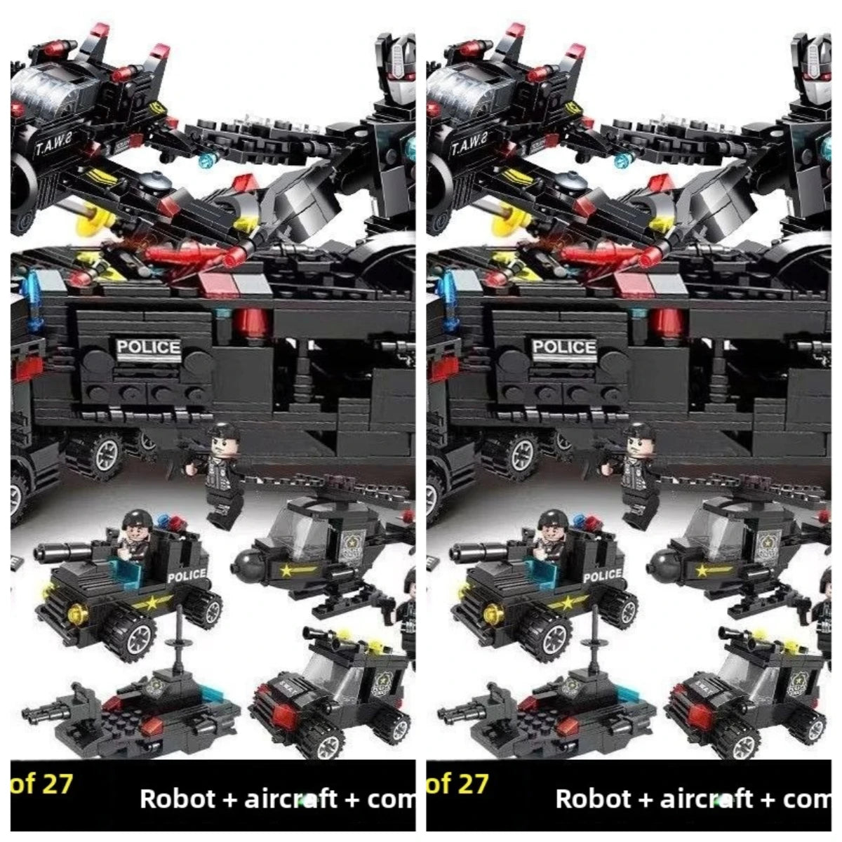Compatible with Lego Building Blocks, Military Special Police Vehicles, Tanks and Education Cities To Assemble Children's Toys.
