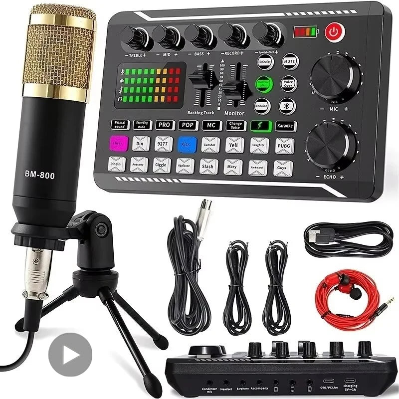 Professional Mic Microphone Wireless Sound Mixer