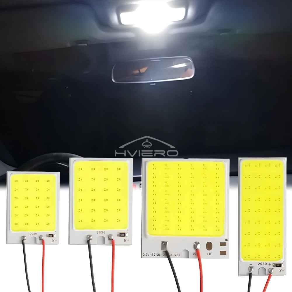 4x Cob 18SMD 24SMD 36SMD 48SMD White T10 W5w Car Led Clearance License Panel Lamp Auto Interior Reading Bulb Trunk Festoon Light