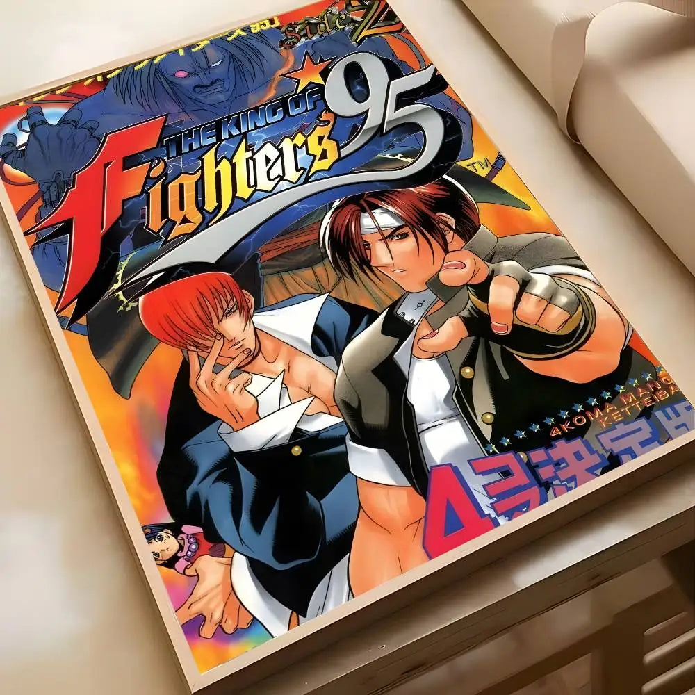 Game T-The King Of Fighters Poster High-definition Art Sticker Self Adhesive Waterproof Home Decoration