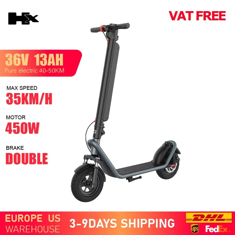 Stay on the go with this foldable 10-inch e-scooter for adults. With powerful electric features and a kick scooter design, this efficient and versatile mode of transportation is ideal for daily commutes and urban travel.