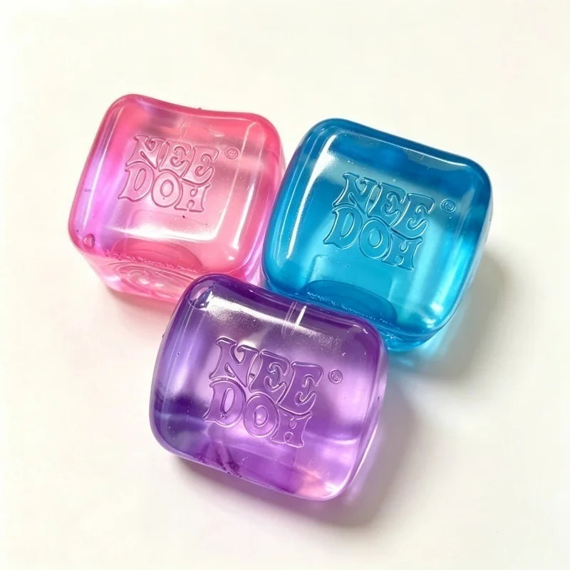 Needoh Nice Berg Giant Cube Sensory Toys Transparent Maltose Filler Hand Squeeze Soft Slow Rebound Vent Stress Reliever Desk Toy
