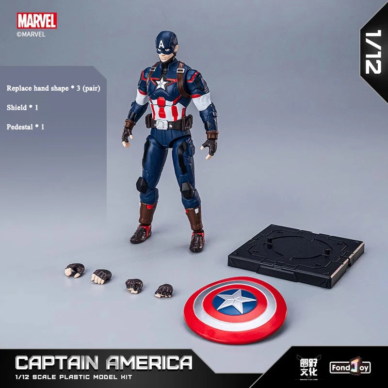 Original Fondjoy Marve Figures Hulk Thanos Captain America Spider-Man Thor Iron Man Cool Boy Toys Custom Models Dolls Kids Gifts