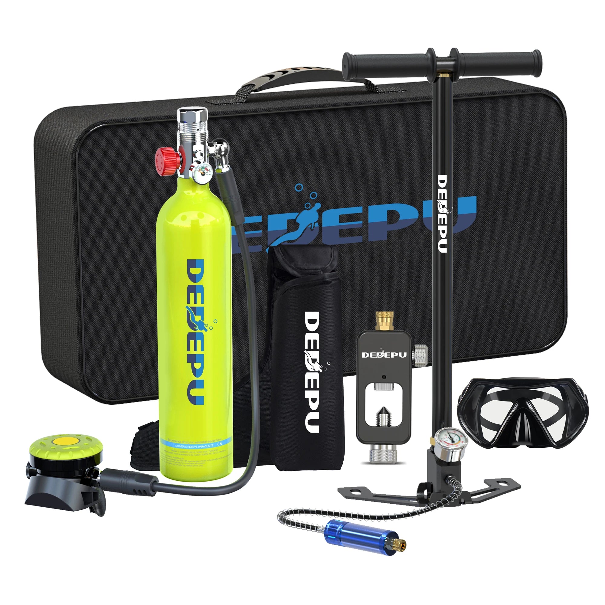 DEDEPU 1L Scuba Diving Tank Professional Diving Equipment Underwater Breathing Scuba Tank Oxygen Cylinder 15-25 Minutes
