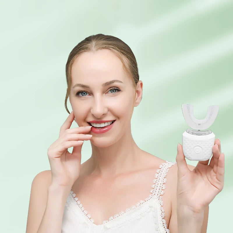 Achieve a superior clean with this electric U-shaped toothbrush for adults—automatic, USB rechargeable, and designed for convenience and effective brushing!