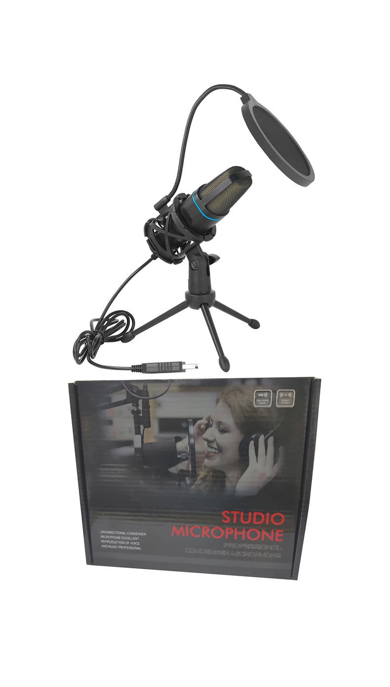Level up your streaming setup with this RGB USB condenser microphone—perfect for gaming, streaming, and crystal-clear voice recording!