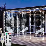 3/6M USB LED Curtain 8Modes Remote Control Lights Holiday Wedding Garland for Bedroom Living Room Decor Christmas Decorations