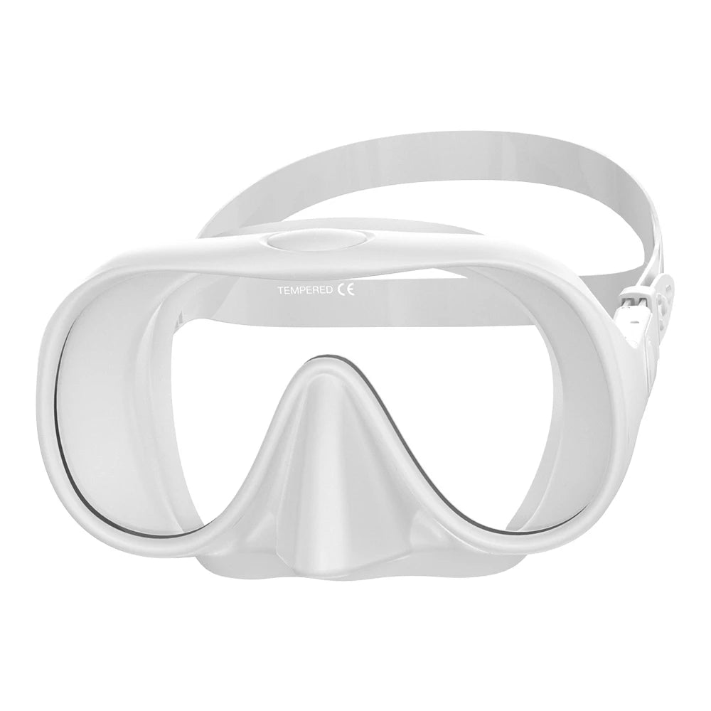 Frameless Diving Mask HD Panoramic Ultra Wide View Tempered Glass Snorkeling Swimming Goggles Suitable for Adults
