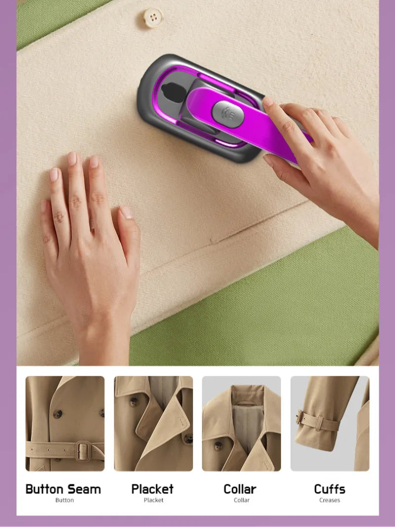 Handheld Garment Steamer Portable Iron Dual Use Dry Wet Steam Iron Mini Travel Electric Iron for Clothes Home