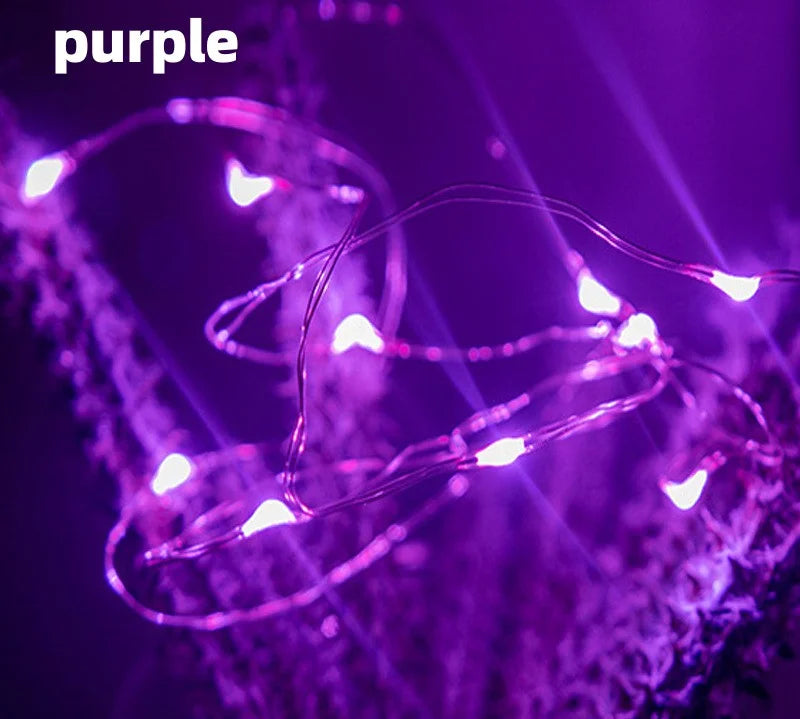 USB Led Fairy Lights Copper Wire String 1/2/3/5/10/20M 200LED Holiday Lamp Garland For Christmas Tree Wedding Party Decoration