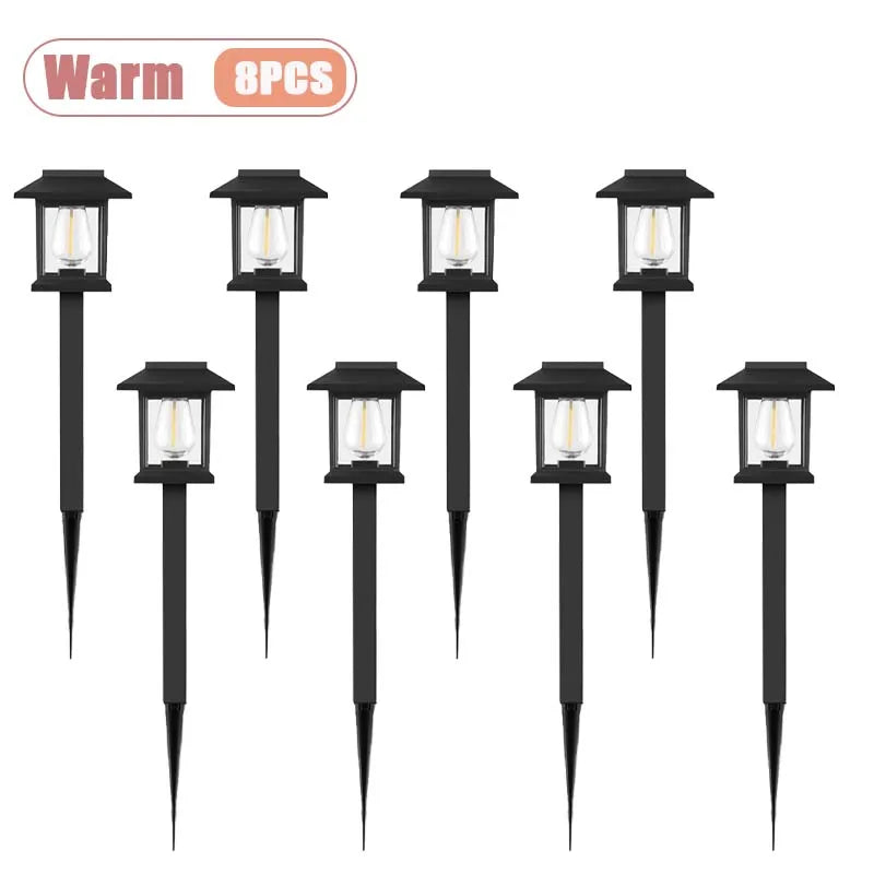 Outdoor Solar LED Ground Stake Light Lawn Lamp for Garden Villa Courtyard Park Landscape Yard Atmosphere Lighting
