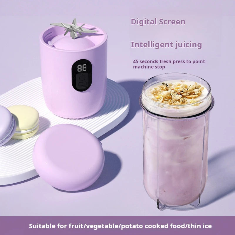 Blend on the go with this portable, USB rechargeable cordless mini juicer mixer—perfect for fresh smoothies anytime, anywhere!