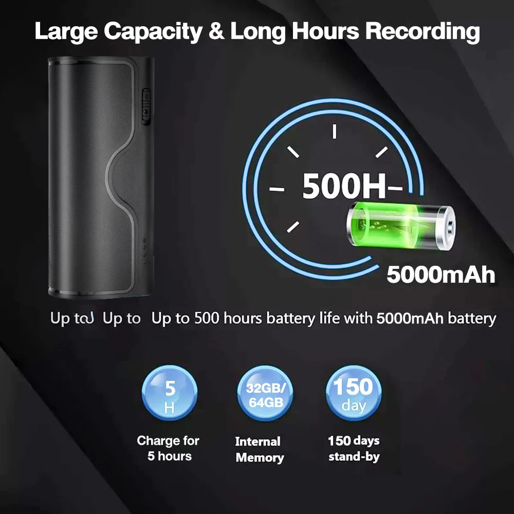 Professional Digital Voice Recorder Long Time Recording USBPen Noise Reduction Voice Activated Digital Audio Recorder MP3 Player