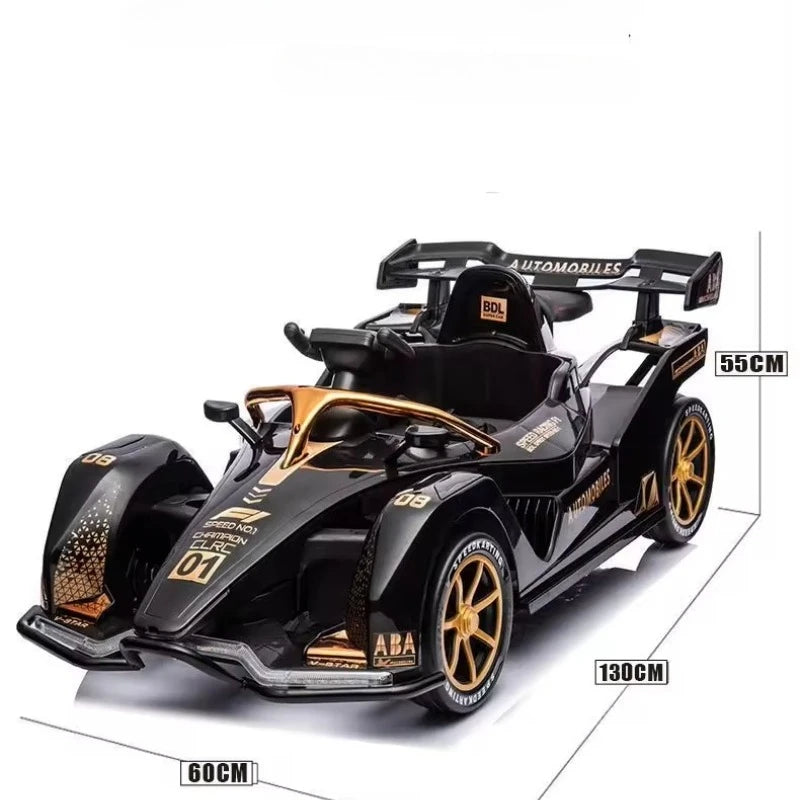 Hot Sale 2-seater F1 kids e-go-kart | 12V , e-bike/scooter-like, Parent-controlled (Safe), Parent-kid Fun, fit for Parks