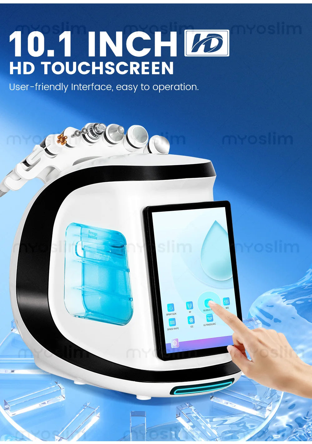 Transform your skincare routine with the 7-in-1 multifunctional beauty machine. Deeply cleanse the skin, remove acne, brighten and whiten, exfoliate, and combat the signs of aging for a revitalized and glowing complexion.