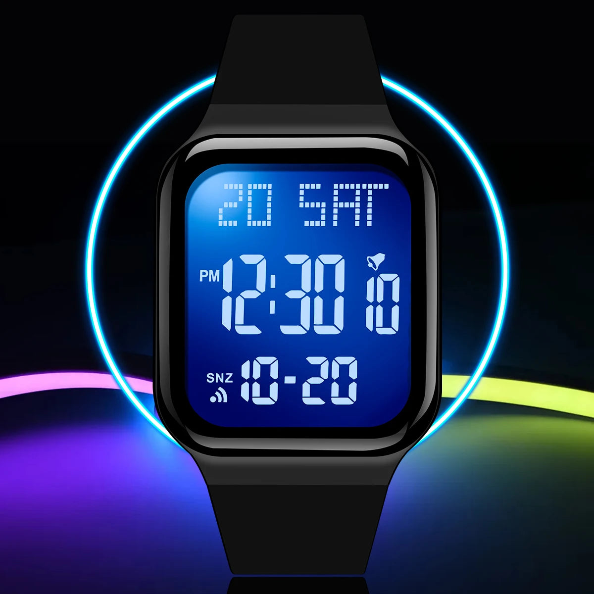 Student Watch Fashion Casual Sports Watch LED Luminous Waterproof Digital Display Electronic Watch Unisex