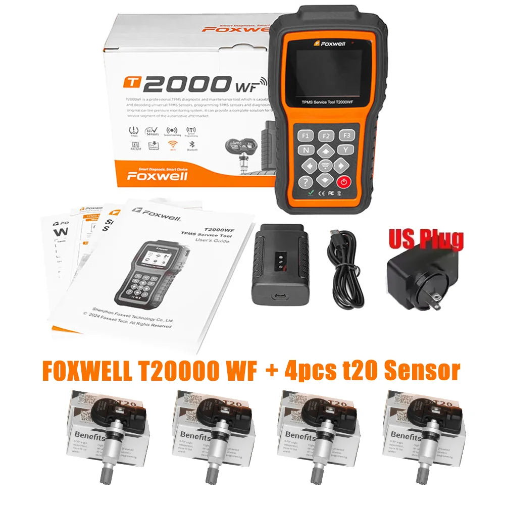 FOXWELL T2000 WF TPMS Diagnostic Tool for Car Tire Pressure Monitor System Programming Diagnosis Sensors Program PK T2000 pro