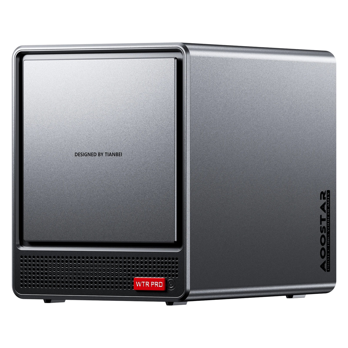 Aoostar Ryzen 7 5825U 4Bay Nas Mini Pc, No Ram No Ssd, Nas Desktop Computer 2*m.2 Nvme Slots, 2.5/3.5 Sata X 4 Storage