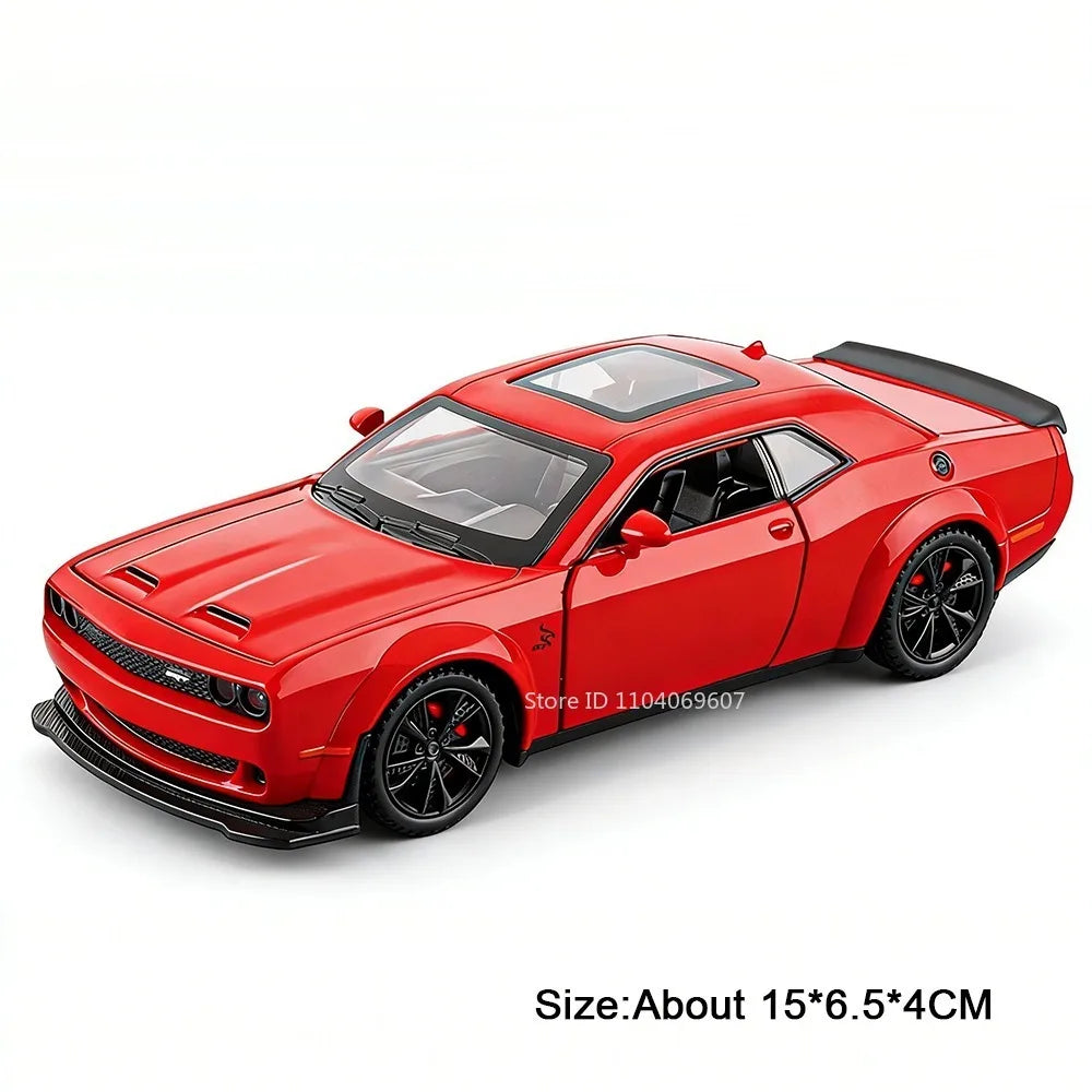 1:32 Hellcat Tomahawk Model Toy Supercars Alloy Diecast Sound Light Doors Opened Pull Back Simulation Sports Car Toys for Kids