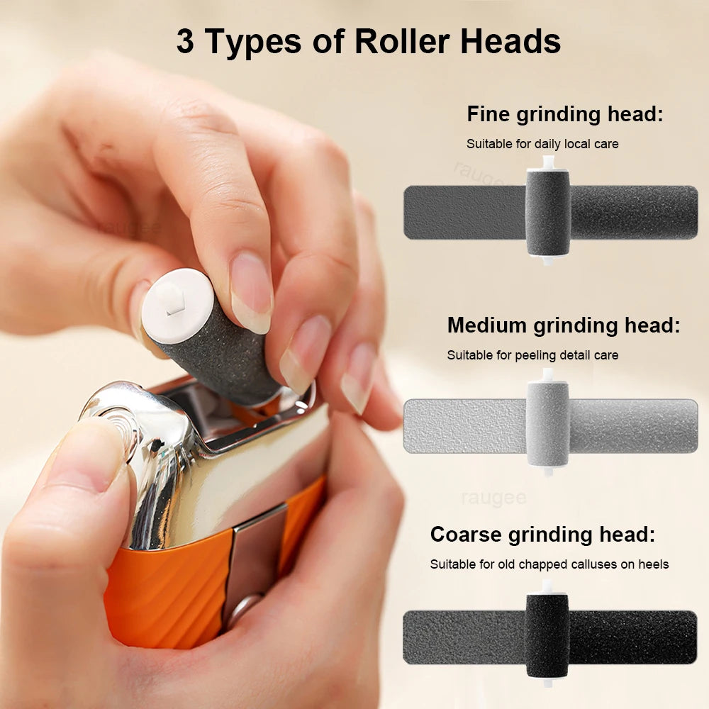 Electric Foot Grinder Rechargeable Automatic Portable Foot Callus Remover Rubbing Pedicure Polishing Hard Dead Skin Removal Tool