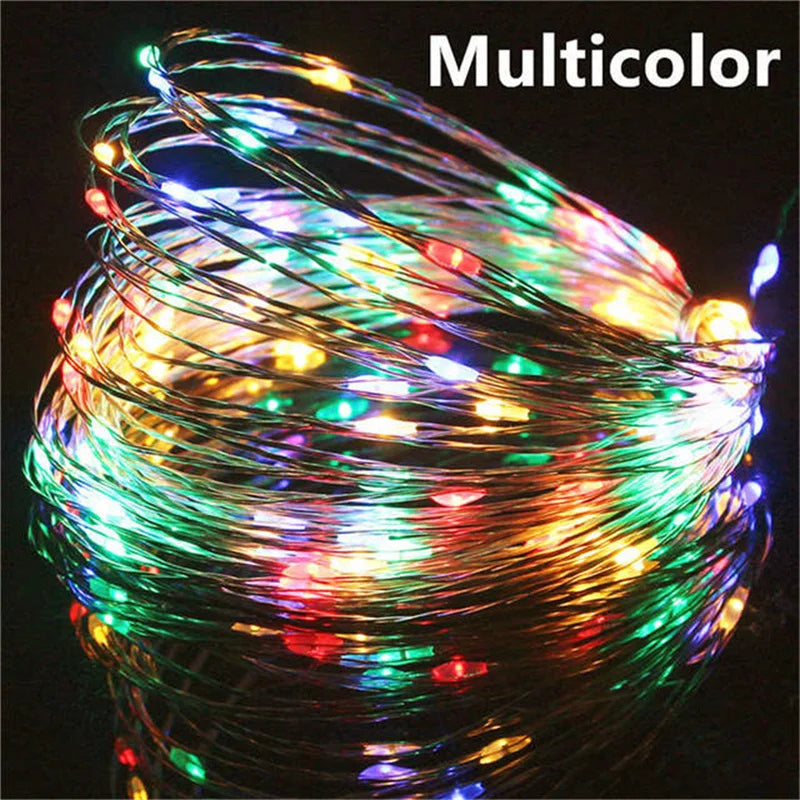 USB Led Fairy Lights Copper Wire String 1/2/3/5/10/20M 200LED Holiday Lamp Garland For Christmas Tree Wedding Party Decoration