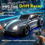 4WD remote drifting car with full proportional control - 2.4G high-speed drifting racing car - children's racing toy - gift item