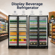Yeego Display Beverage Refrigerator 768/1070L  27.12/37.79 Cu.ft Double-door large capacity vertical refrigerated beverage cooler For medium/large supermarkets/stores