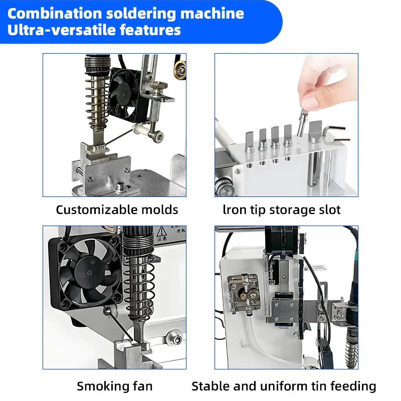 Top Automatic Tin Feeding Soldering Machine Foot-Operated Soldering Station Plug Circuit Board USB Welding Equipment Spot Welder