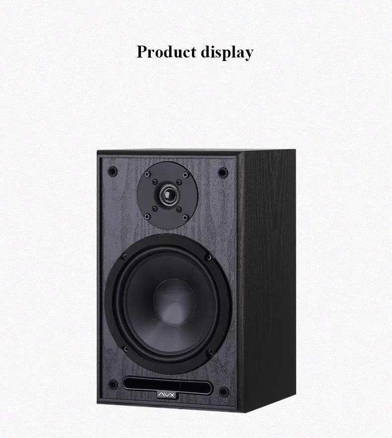 Household 6.5 Inch Bookshelf Speaker 100W*2 Output Power 2 Way HIFI Passive Speaker 2.0 Stereo 1 Inch Silk Film Dome Tweeter