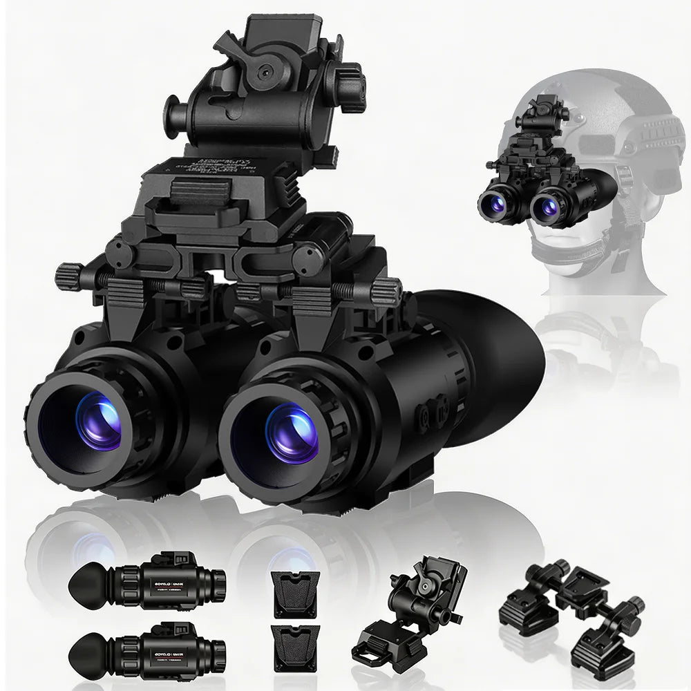 GOYOJO GNG2K Night Vision Monocular - 2K( 2688x1520) / 60Hz Refresh Digital Night Vision Goggles, Helmet Mountable, Stealth Infrared 940nm NVG with 0.0001 Lux Sensor, 4 Color Modes for Tactical/Hunting/Camping