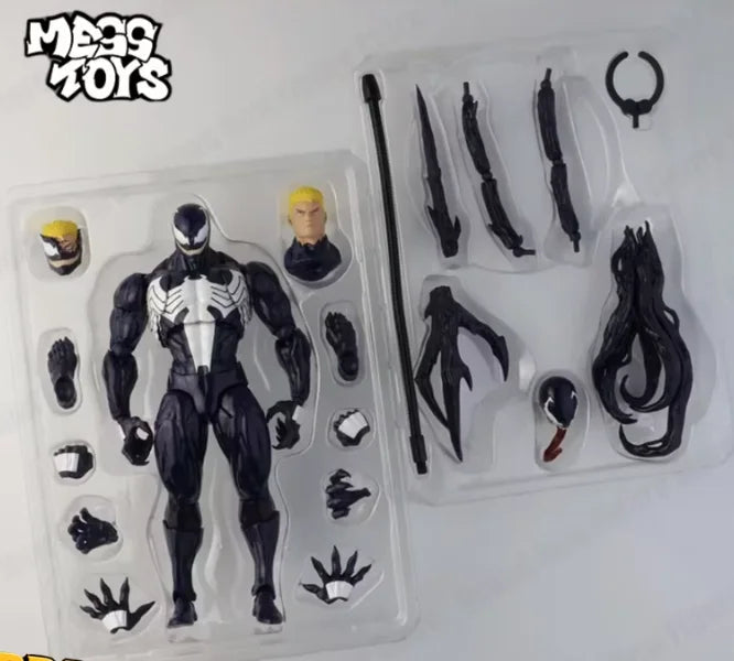 Mess Toys Spiderman Figure Black Suit Neighbor Symbiote MessToys Scarlet Neighbor Action Figure CT Toys Black Red Spider Man Toy