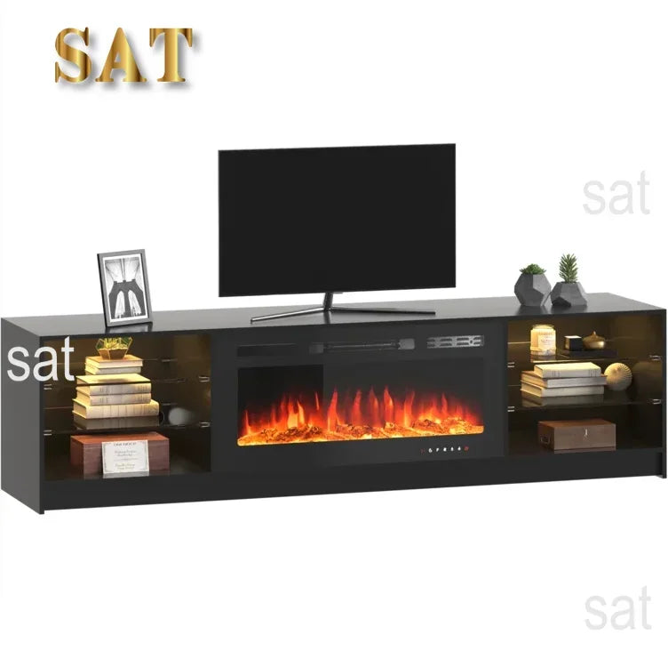 High-Gloss TV with LED Lighting