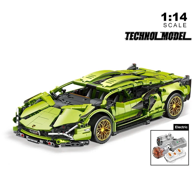 Technical Super Speed Sports Car Building Block Model Remote Control Vehicle Assemble Brick Desk Decor Toys for Kid Adult Gift