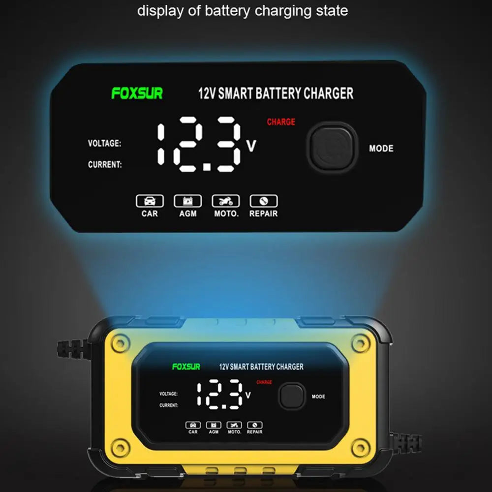 Stay charged and ready with this portable battery jumper starter power pack—featuring an LCD screen and powerful engine support for reliable jump starts anytime!