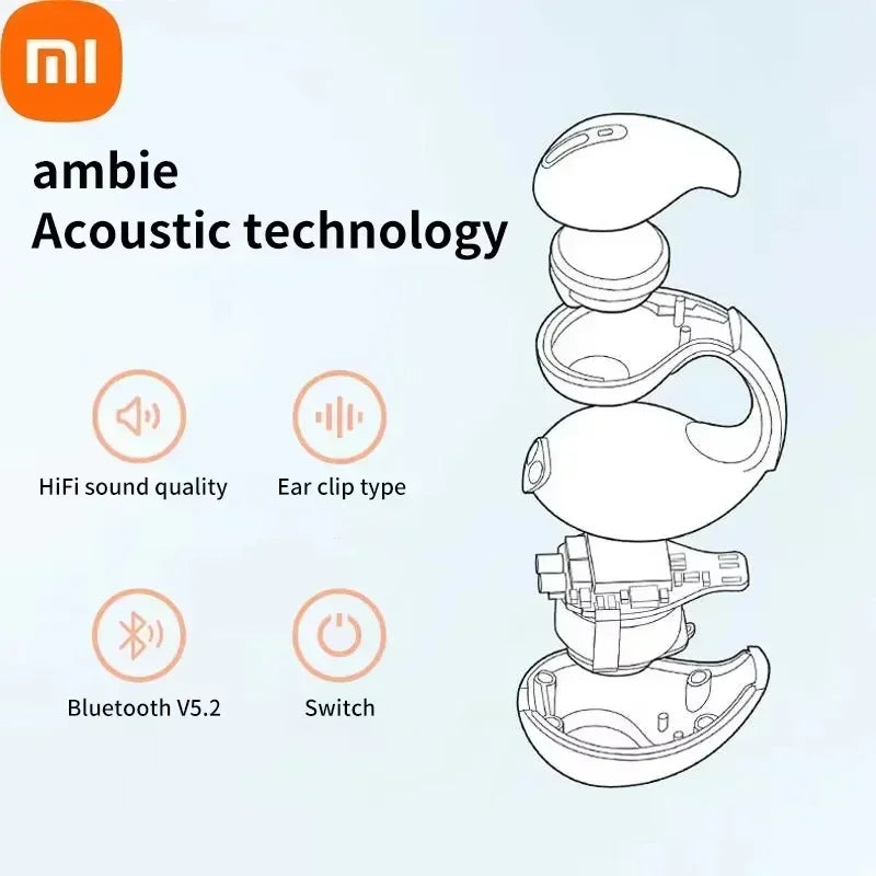 XIAOMI T7500 Bluetooth Earphones Bone Conduction Stereo Sports Life Waterproof Earphones with Microphone for Gaming and Music