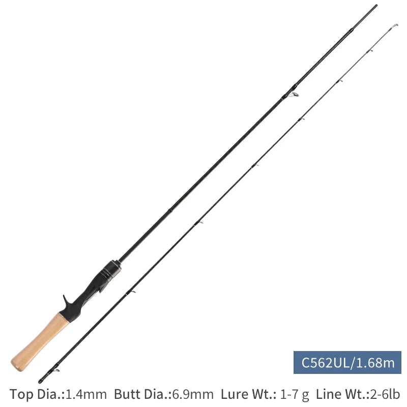 TSURINOYA DRAGON Light Game Fishing Rod 1.6m 1.8m UL Fast Action FUJI Guide Spinning Casting Carbon Rod For Trout Rochfish Bass