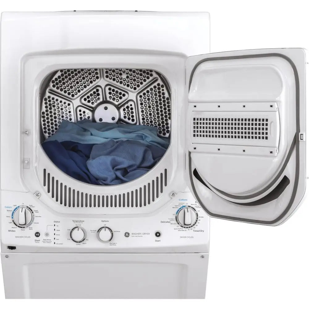 24-Inch Compact Laundry Center: 2.3 Cu. Ft. Washer & 4.4 Cu. Ft. Dryer in White