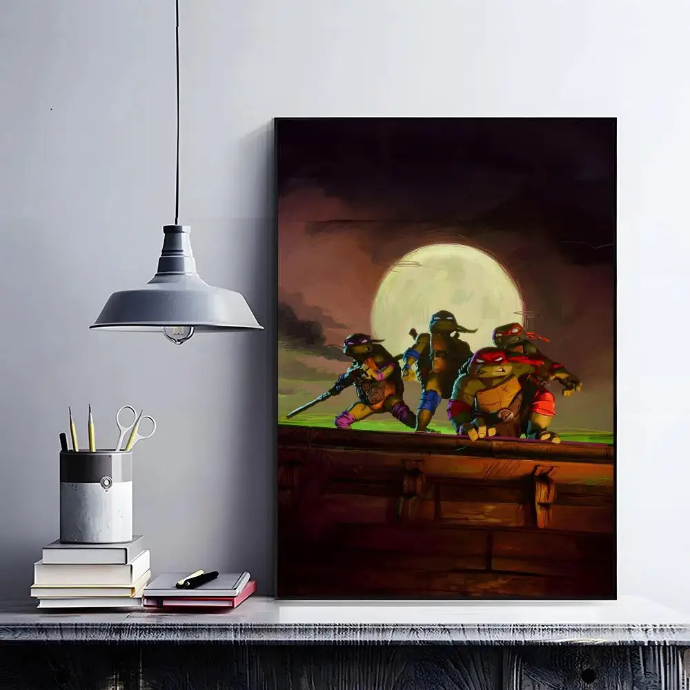 Classic Teenage Mutant Ninja Turtles Poster Posters Retro Kraft Paper Sticker DIY Room Bar Cafe Aesthetic Art Wall