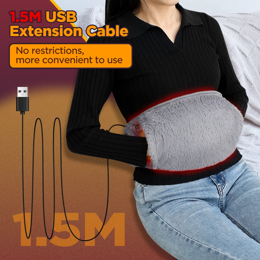 Electric Heating Pad Waist Belt Hand Warmer Winter Heater Cold-proof Uterus Warming Pad USB Charging Abdominal Heating Belt