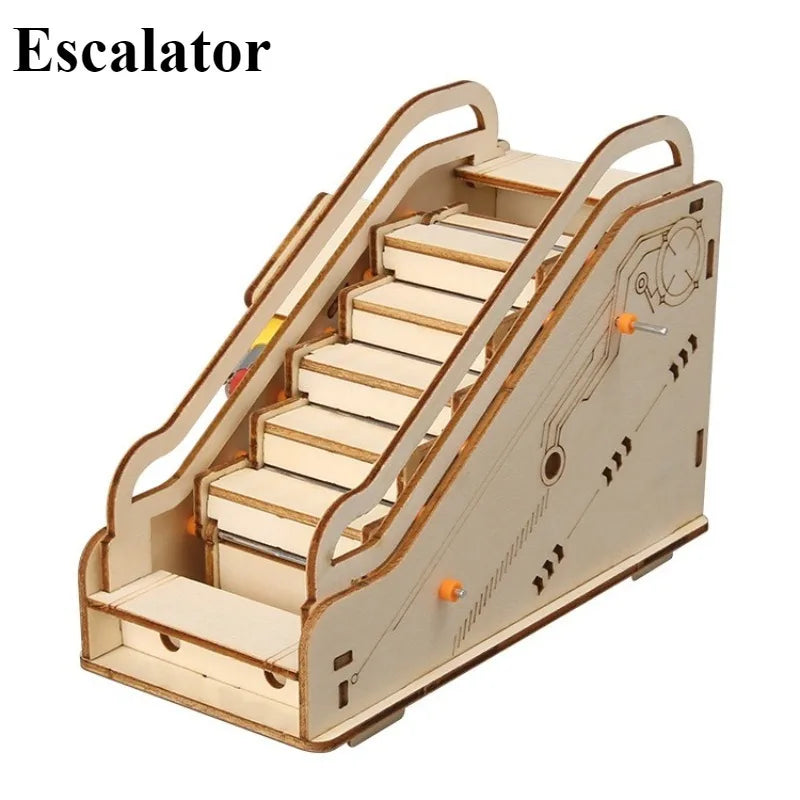 Children's science and education experiment models, children's DIY escalator assembly toys, children's DIY gifts