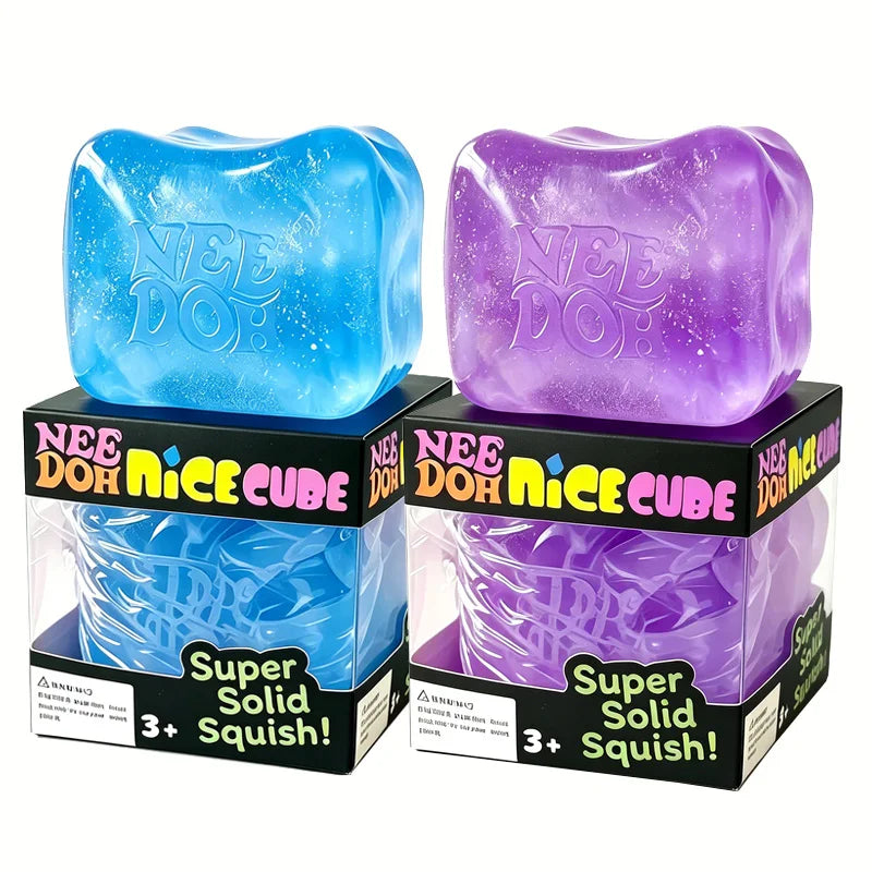 Needoh Nice Berg Giant Cube Sensory Toys Transparent Maltose Filler Hand Squeeze Soft Slow Rebound Vent Stress Reliever Desk Toy