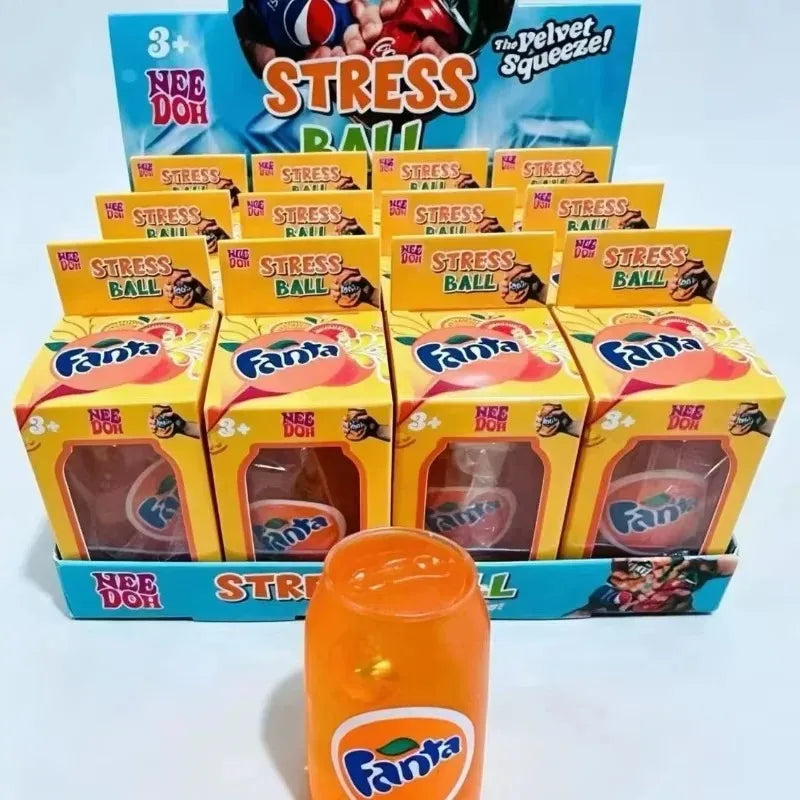 & Nee Doh Beverage Can Shaped Soda Stress Relief Ball Soft Squeeze Fidget Squishy Toy Anxiety Relief Decompression Toy Gift@