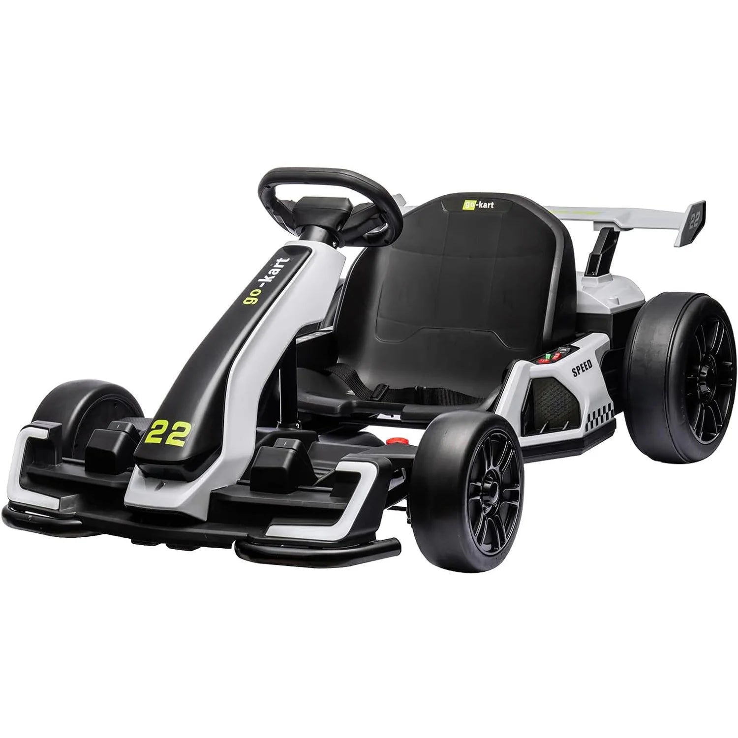 24V Electric Go Kart for Kids, 300W Dual Motor Drift Kart, 8.5 MPH, 2 Modes | Adjustable length,Slow Start Control,Brake pedal,Reinforced frame,EVA tires,LED lights
