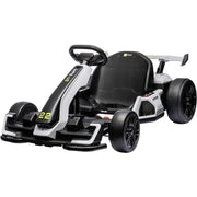 24V Electric Go Kart for Kids, 300W Dual Motor Drift Kart, 8.5 MPH, 2 Modes | Adjustable length,Slow Start Control,Brake pedal,Reinforced frame,EVA tires,LED lights