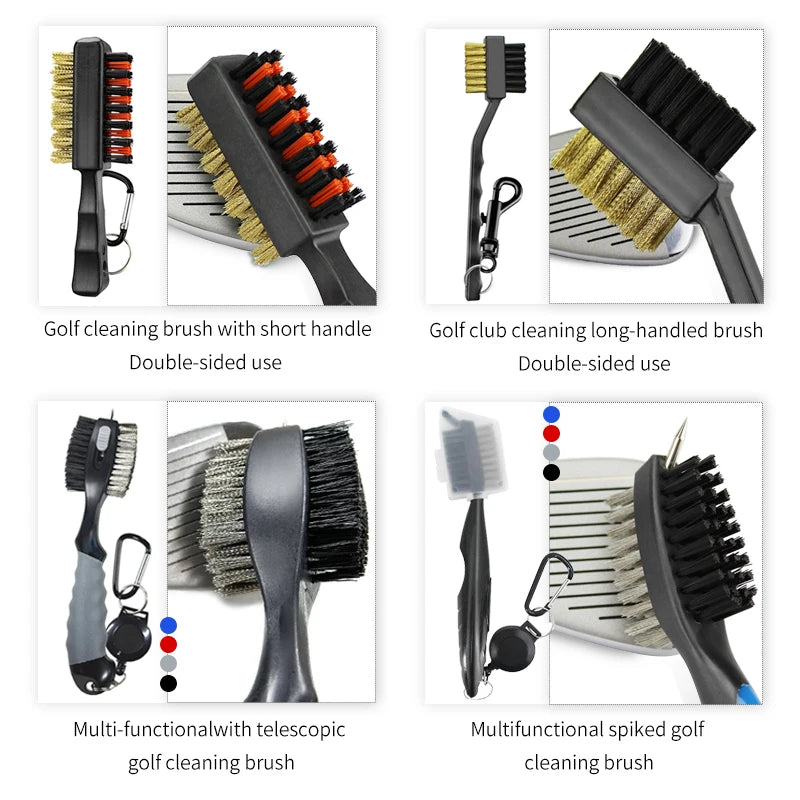 Golf Club Cleaner Golf Cleaning Brush With Carabiner Groove Sharpener Cleaner Multi Style Golf  Sports Accessories Drop Ship