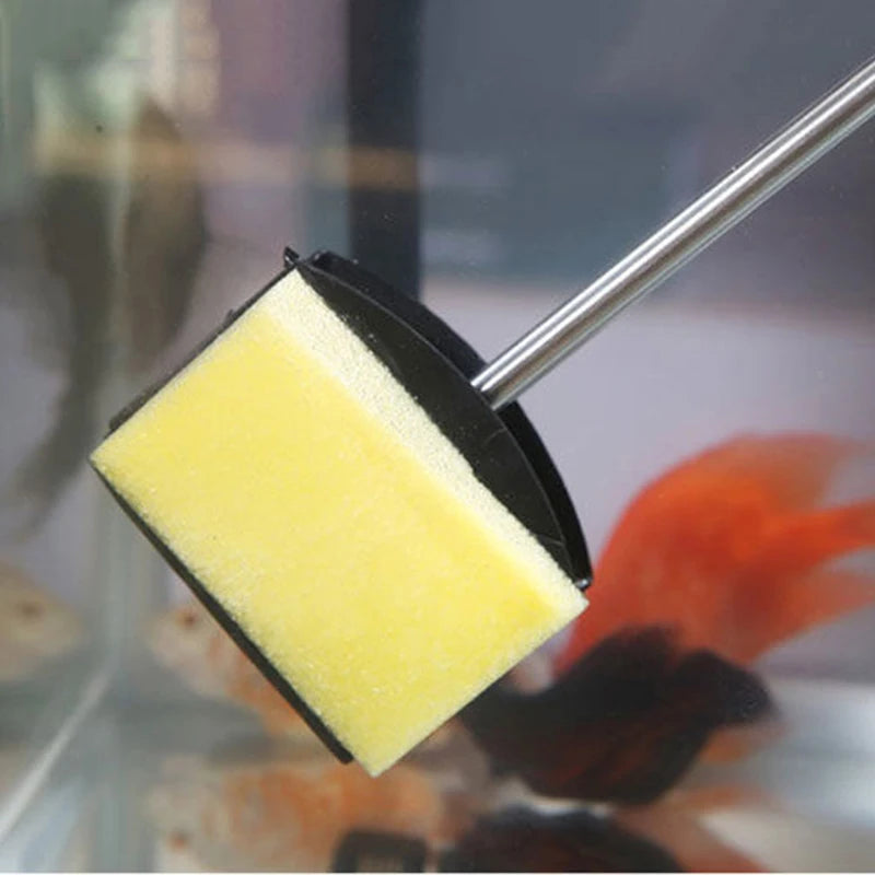 Fish Tank Brush Long Handle Brush Double-sided Cleaning Brush Aquarium Cleaning Tools
